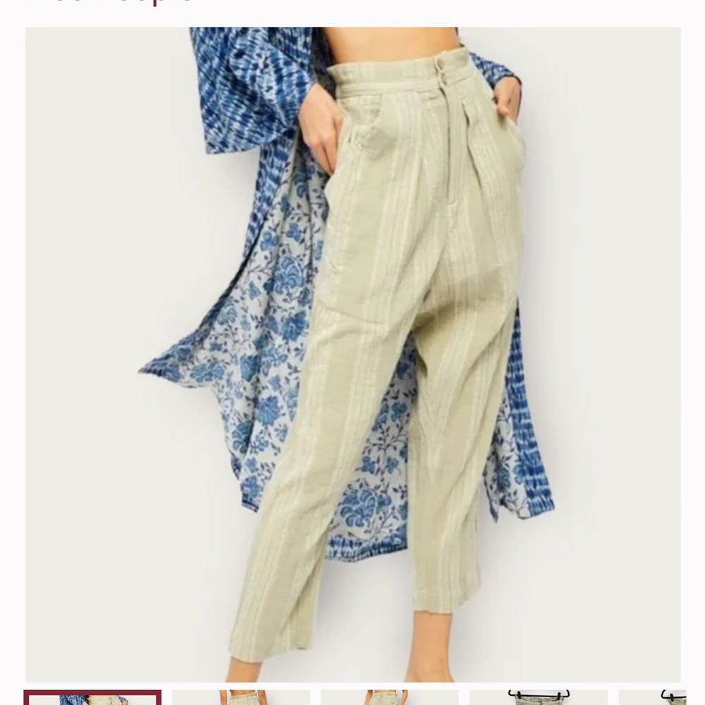 Free People cotton striped pants